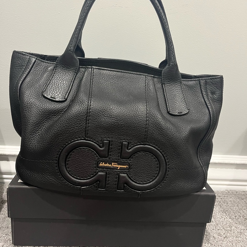 AUTHENTIC Salvatore Ferragamo leather hand bag